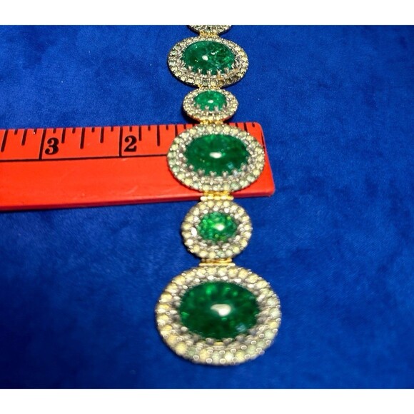 Rare Nettie Rosenstein vtg. Crackled cabochon bracelet - Picture 10 of 10